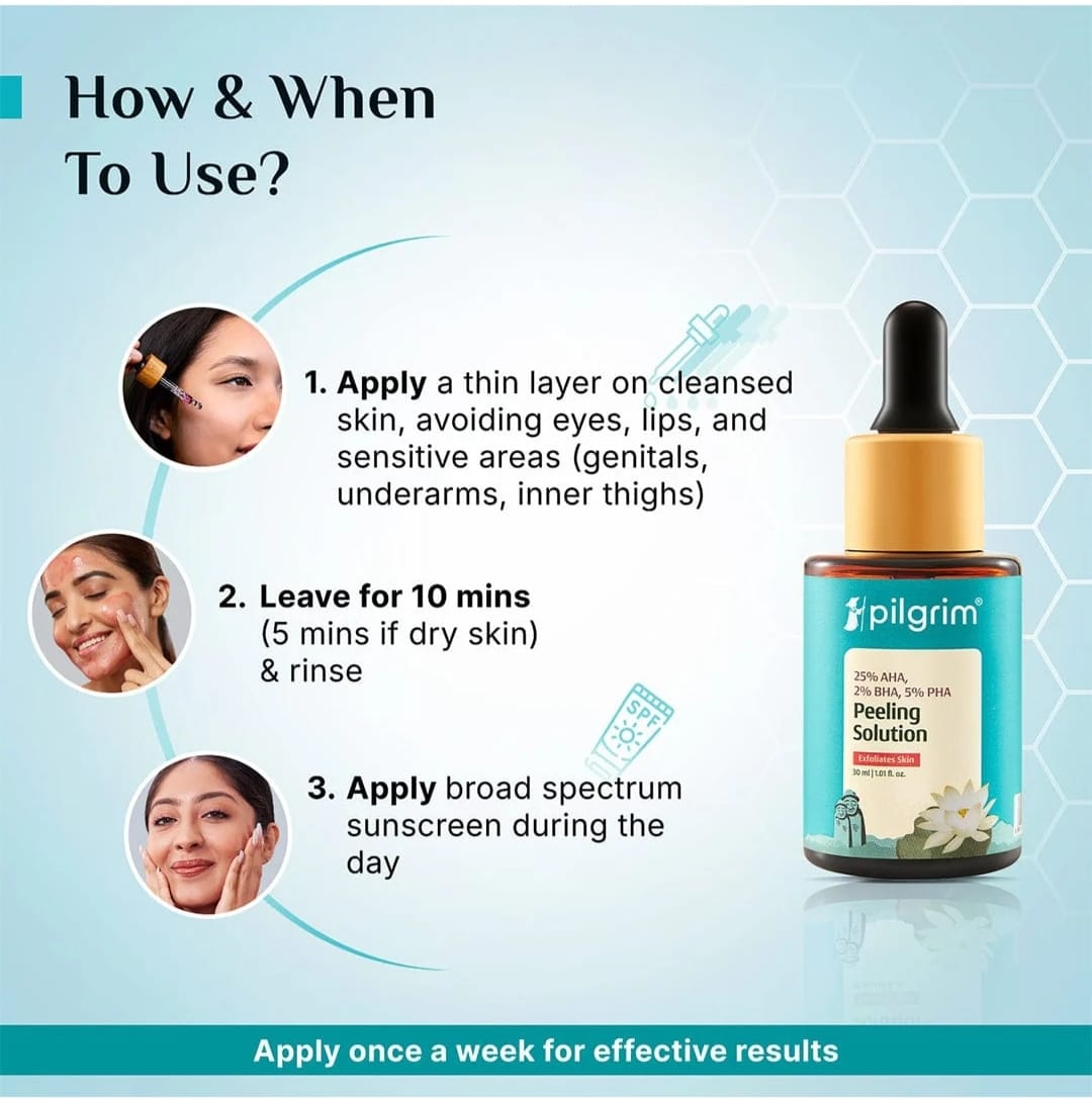 pilgrim -25% AHA, 2% BHA, 5% PHA Peeling Solution