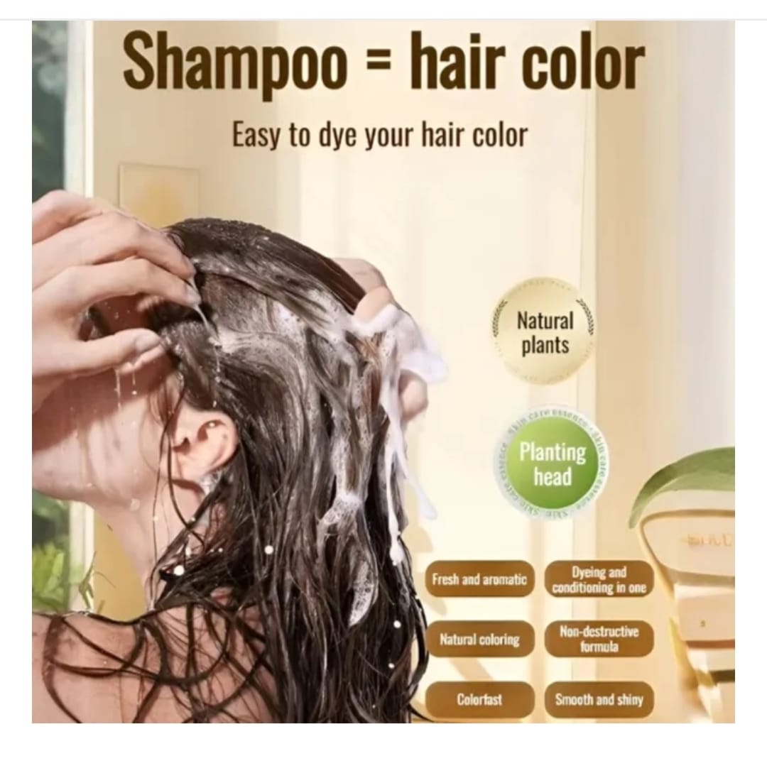 Long Lasting Natural Hair Dye Shampoo 100ML (Pack of 2)